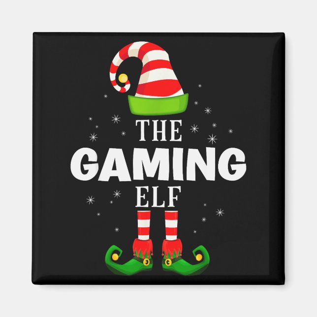 Aimant The Gaming Elf Christmas Pjs Matching Pajama  (Devant)