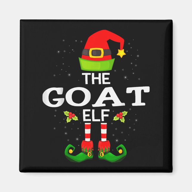 Aimant The Goat Elf Christmas Family Matching Pajama  (Devant)