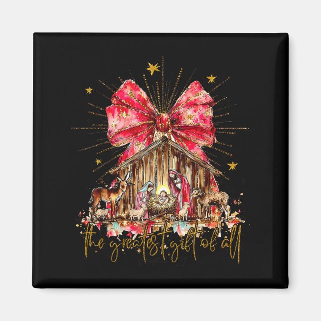 Aimant The Greatest Gift For All Christmas Nativity Jesus (Devant)