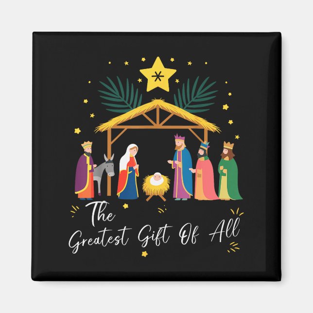 Aimant The Greatest Gift For All Christmas Nativity Jesus (Devant)