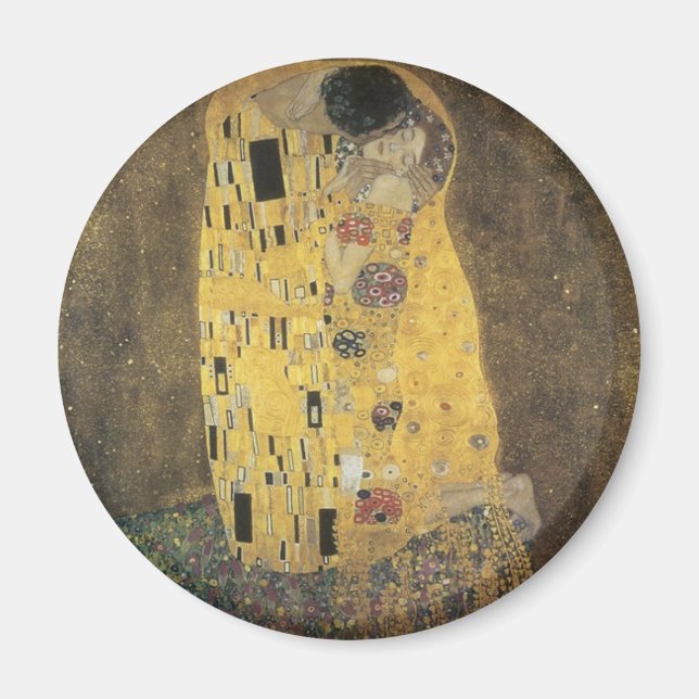 Aimant The_Kiss,_1907-08,_Gustav_Klimt (Devant)
