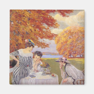 Aimant Thé l'après-midi dans le parc