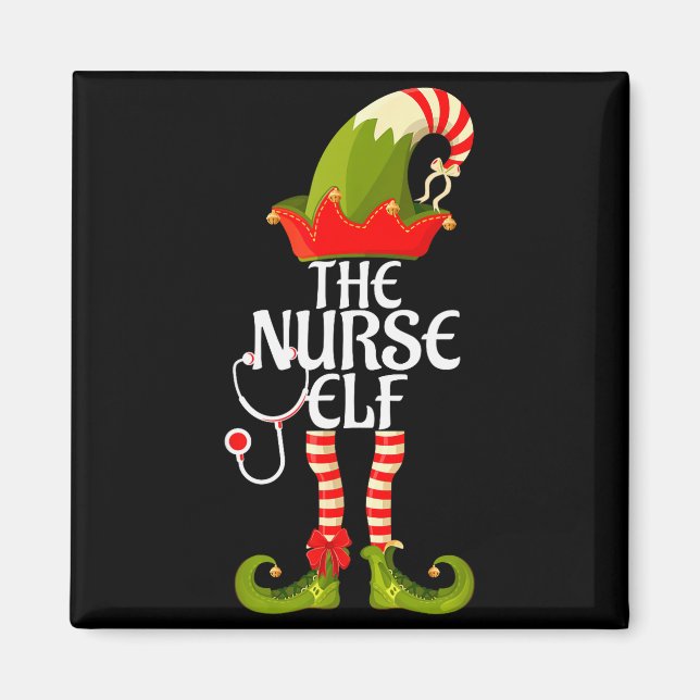 Aimant The Nurse Elf Family Matching Christmas 2023  (Devant)
