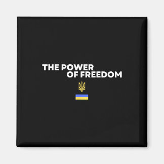 Aimant The Power Of Freedom Trident Ukrainian Flag Symbol