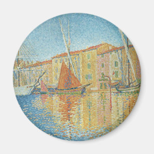 Aimant The Red Buoy by Paul Signac, Vintage Pointillism