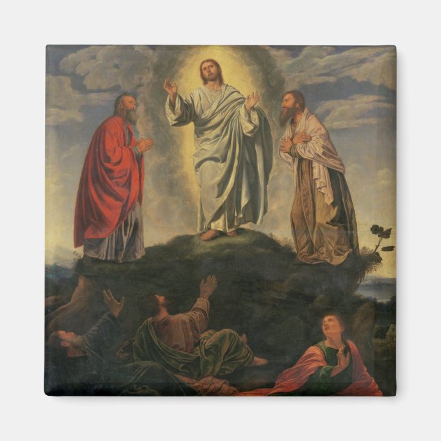 Aimant The Transfiguration, c.1527-33 (huile sur panneau) (Devant)