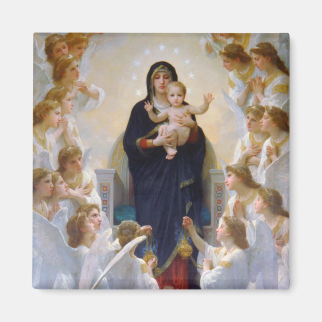 Aimant The Virgin with Angels, Bouguereau (Devant)