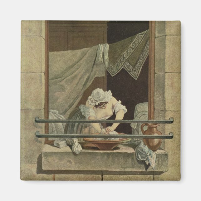 Aimant The Washerwoman, gravée par J. Laurent Julien (c1 (Devant)