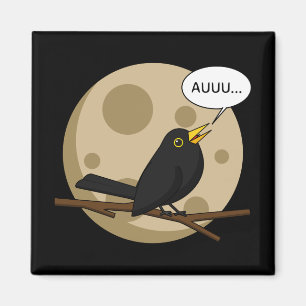 Aimant The Werebird - Blackbird Howling at the Moon Comic