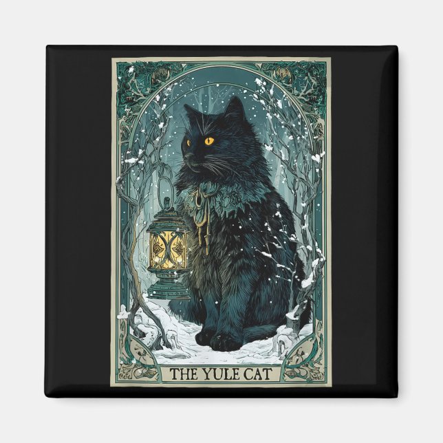 Aimant The Yule Cat Tarot Card Icelandic Folklore Christm (Devant)