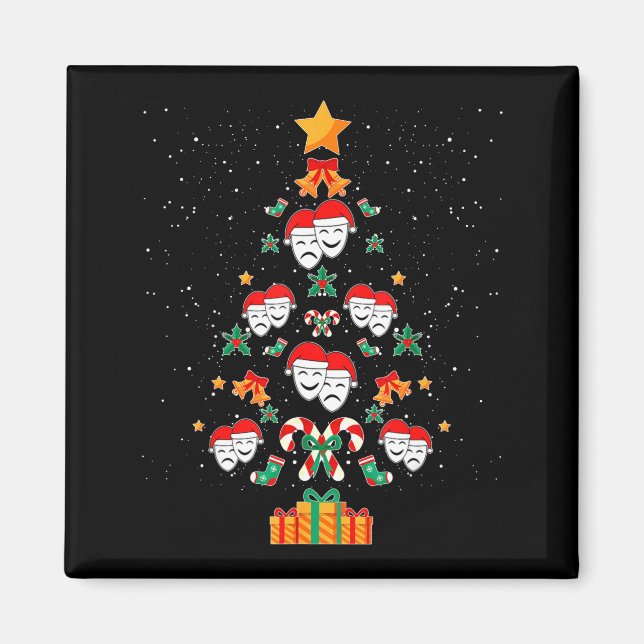 Aimant Theatre Masks Drama Actor Actress Christmas Tree X (Devant)