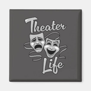 Aimant Théâtre Vie Comédie et masques de tragédie