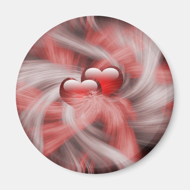 Aimant Thème d'amour des coeurs (Devant)