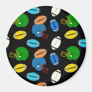 Aimant Thème de ballons et de casques de football