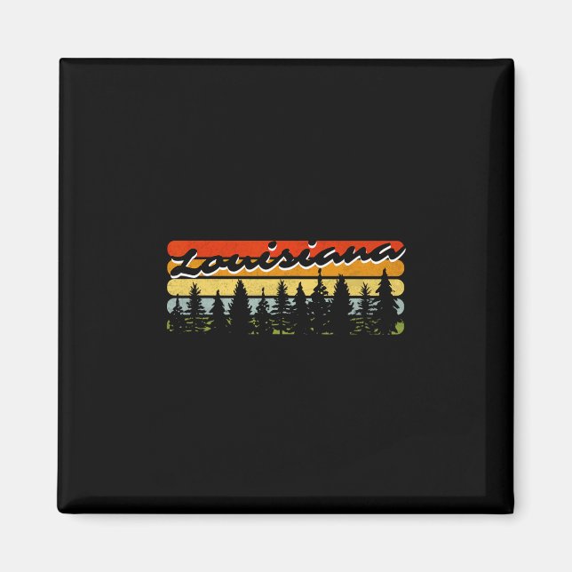 Aimant Thème de cabane de forêt de Louisiane Souvenir de  (Devant)
