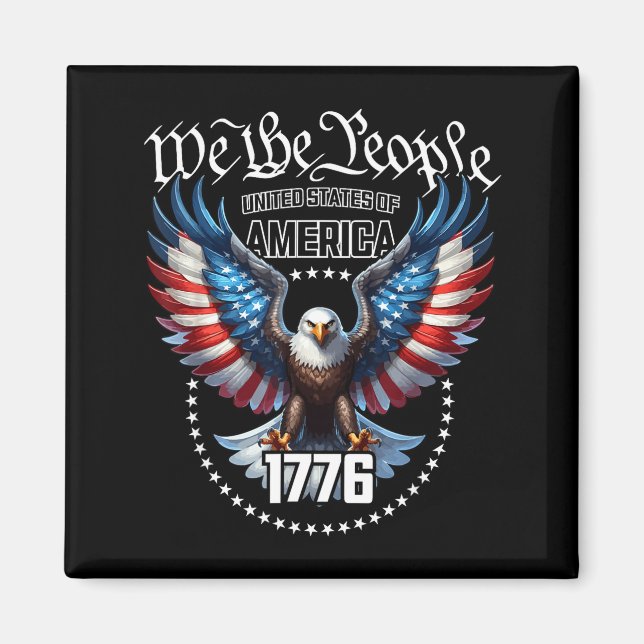 Aimant Thème de drapeau américain patriotique usa design  (Devant)