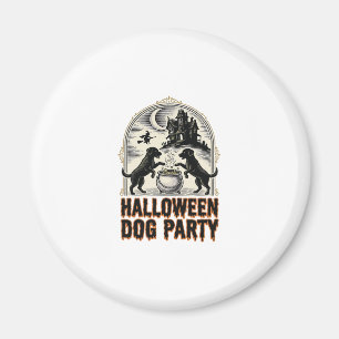 Aimant Thème de fête pour chien Halloween Chaudron de sor
