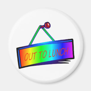 Aimant Thème de panneau Sortie pour le déjeuner