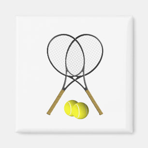 Aimant Thème de sport de tennis de doubles