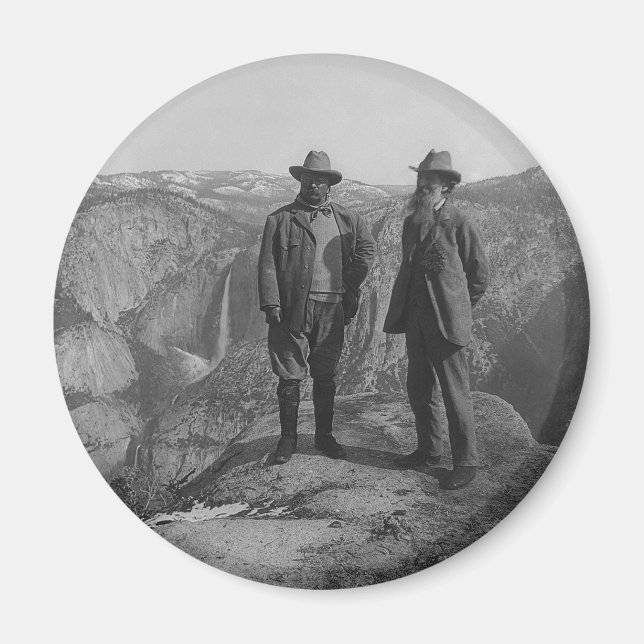 Aimant Theodore Roosevelt et John Muir sur Glacier Point (Devant)