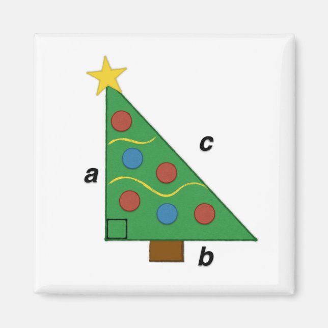 Aimant Théorème de Pythagore Noël Geom-e-tree (Devant)