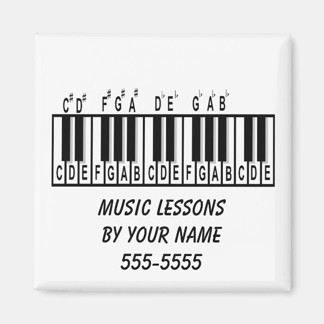 Aimant Théorie du piano (Devant)