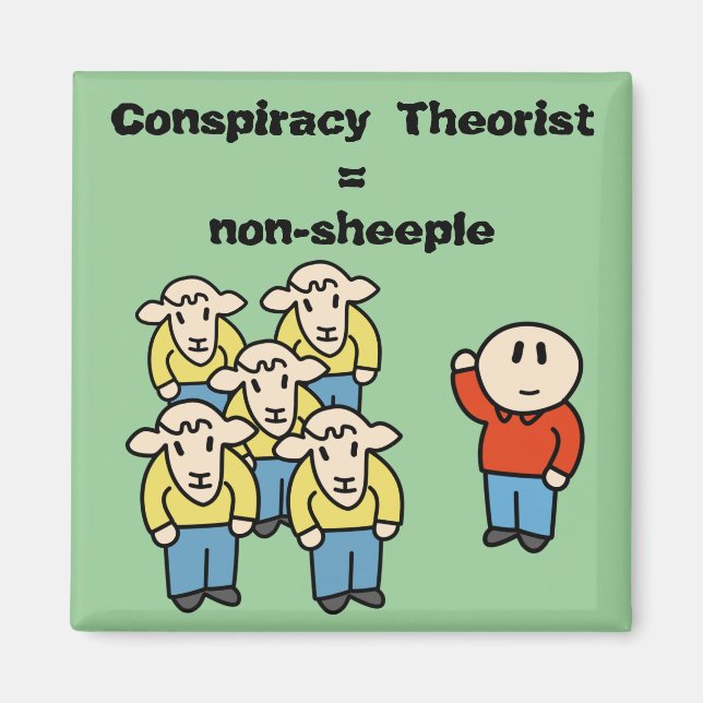 Aimant Théoriste de la conspiration = non-mouton (Devant)