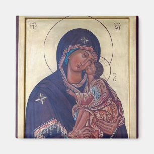 Aimant Théotokos et l'icône orthodoxe du Christ Enfant