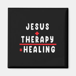 Aimant Thérapie de Jésus T-Shirt Santé Mentale Chrétienne