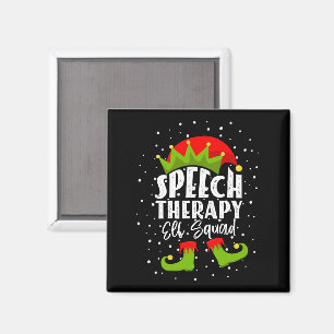 Aimant Thérapie de la parole Elf Squad Thérapiste de Noël