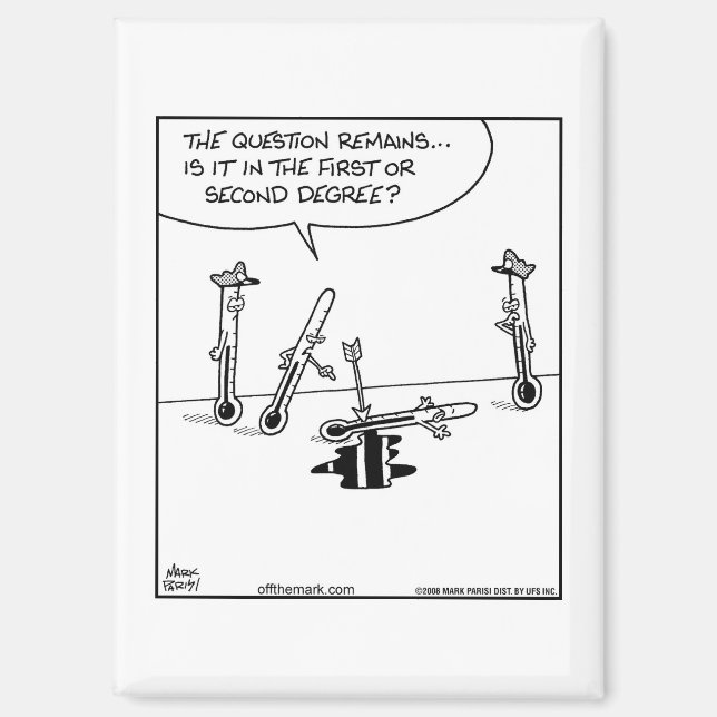 Aimant Thermometer Murder 1st or 2nd degree (Recto)