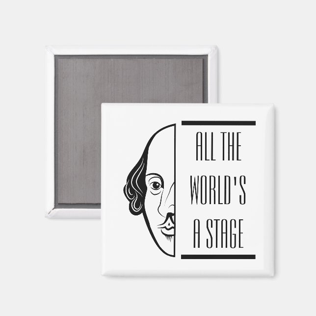 Aimant Thespian Shakespeare Citer Toutes Les Scènes Du Mo (Recto/Verso)