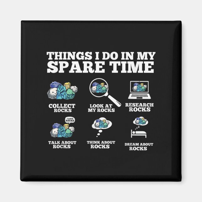 Aimant Things I Do In My Spare Time - Funny Rock Collecto (Devant)