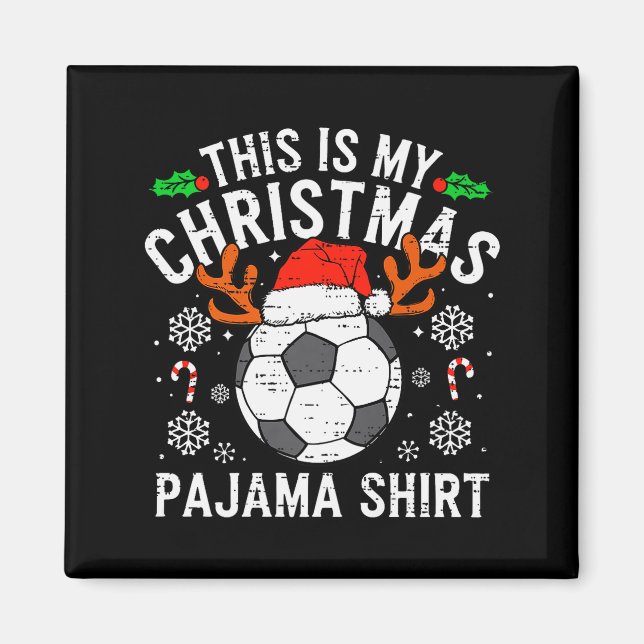 Aimant This Is My Soccer Christmas Pajama Shirt Srts Mens (Devant)