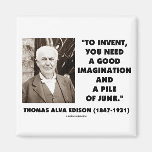 Aimant Thomas Edison pour inventer la pile d'imagination