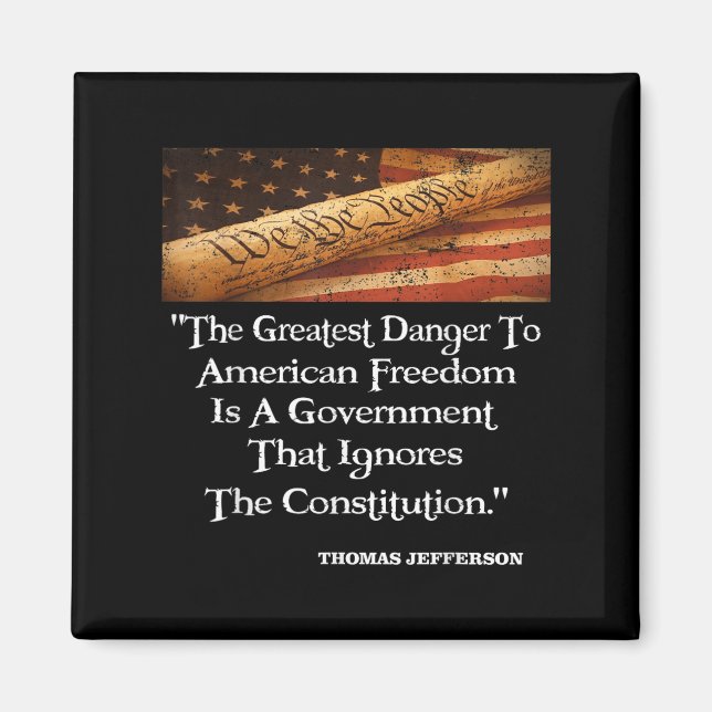 Aimant Thomas Jefferson Le Plus Grand Danger Pour La Libe (Devant)