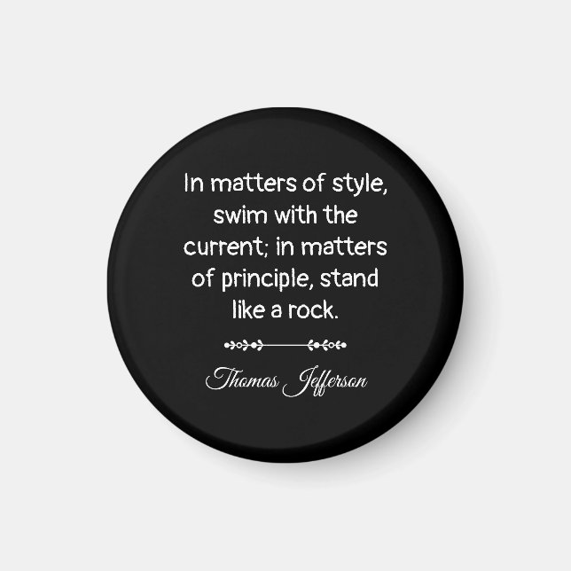 Aimant Thomas Jefferson Quote -- Stand like a rock (Devant)