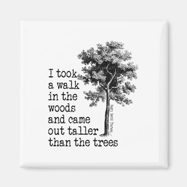 Aimant Thoreau Arbres Citation Nature - Marche Dans Les B (Devant)