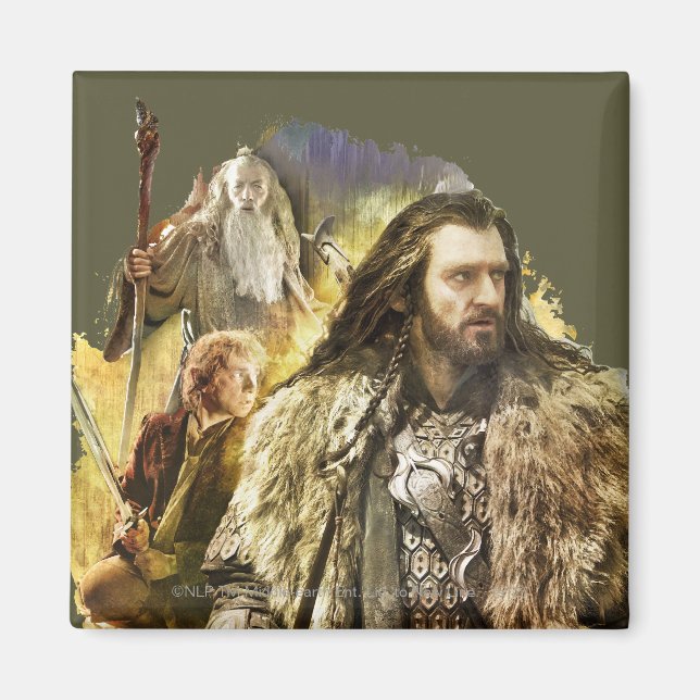 Aimant THORIN OAKENSHIELD™, BILBO BAGGINS™, Gandalf (Devant)