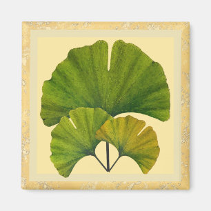 Aimant Three Arts and Crafts Ginkgo Leaves