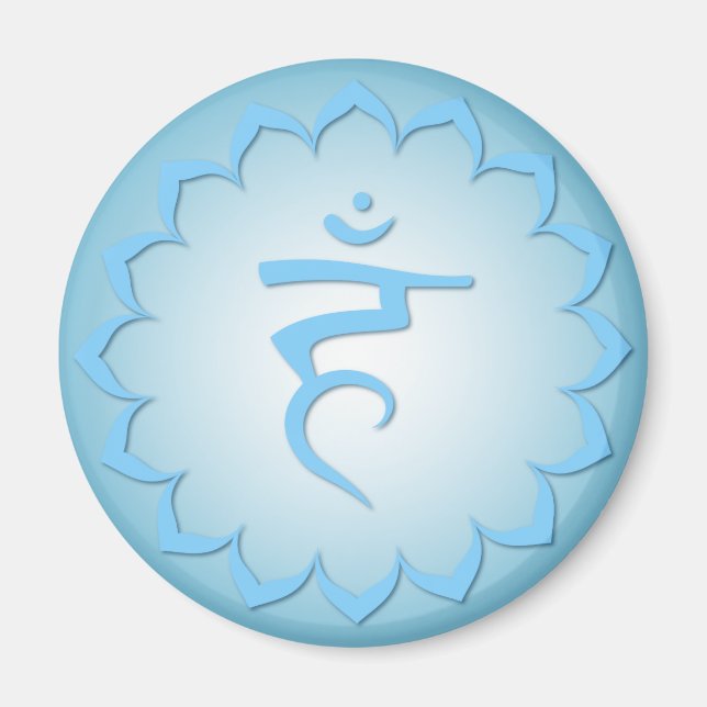 Aimant Throat Chakra - Bleu clair (Devant)