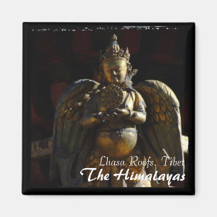 Aimant Tibet, toits de Lhassa, temple Jokhang 2 (aimant)