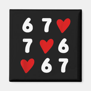 Aimant Tic Tac Toe drôle de la Saint Valentin 67 Meme Six