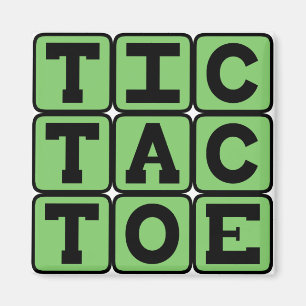 Aimant Tic-Tac-Toe, Jeu de X et de O