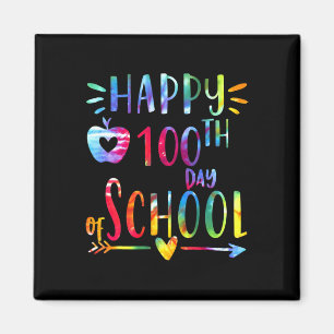 Aimant Tie Dye 100 Jours De L'École 100E Jour De Thé De L