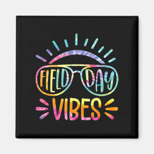 Aimant Tie Dye Field Day Vibes Dernier Day Of School Fiel