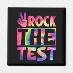Aimant Tie Dye Rock Le Test Joyeux Test Jour Enseignant L