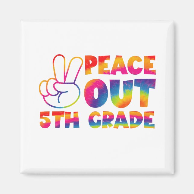 Aimant Tiedye de fin d'année 5e année, salut les CM2  (Devant)
