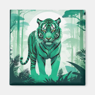 Aimant Tiger Faune Animaux Nature Environnement Forêt