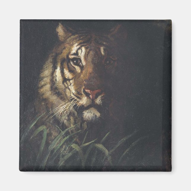 Aimant Tiger's Head (par Abott Handerson Thayer) (Devant)